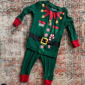 Old Navy Green and Red Elf Pajamas for Kids
